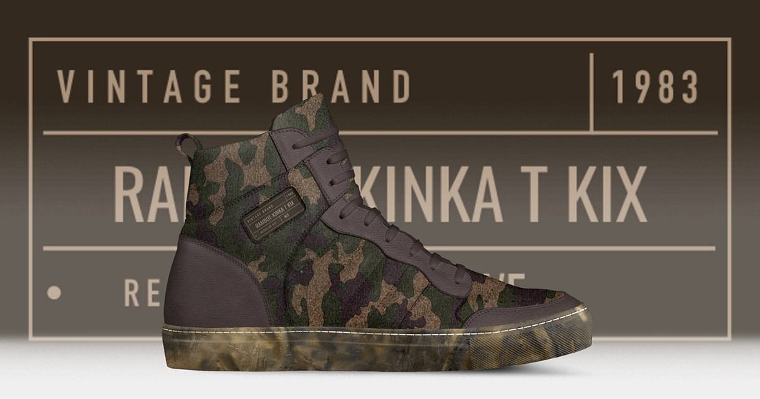 Retro Basketball Sneakers (Camo Brown)