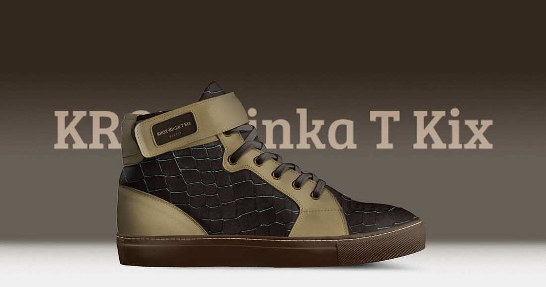 Basketball High Tops With Straps: KROX Tan