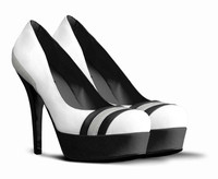 Striped Platform Pumps