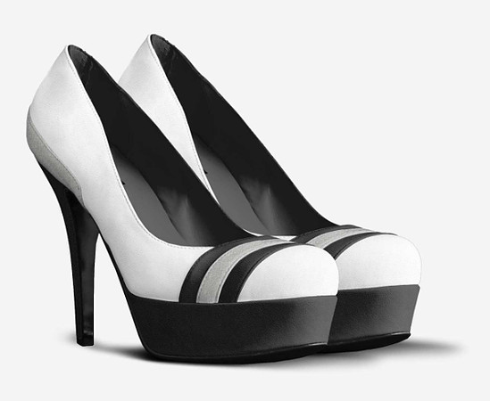 Striped Platform Pumps