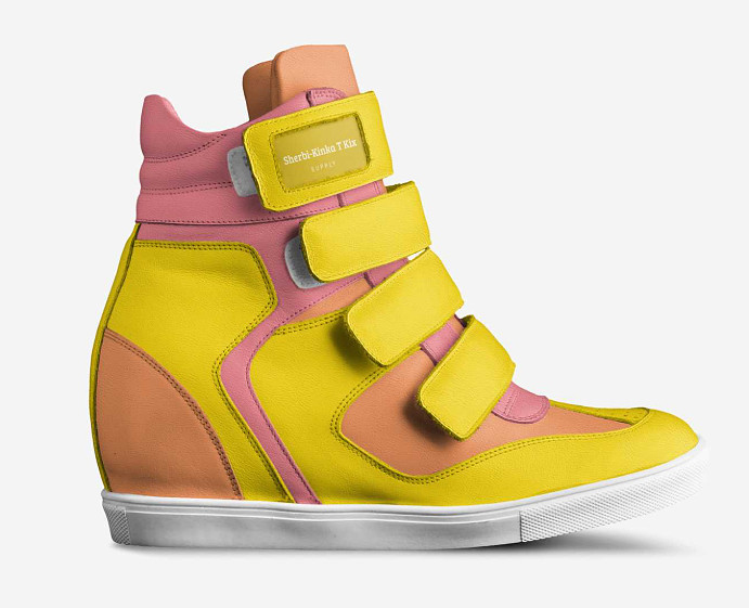 ($219) Velcro Wedge Sneakers: Sherbi