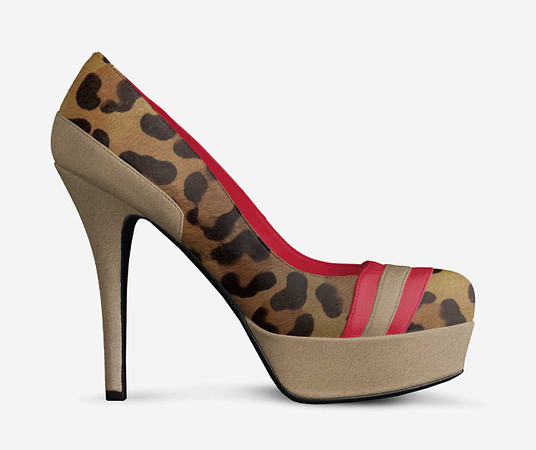 ($244) Striped Platform Pumps: Levito
