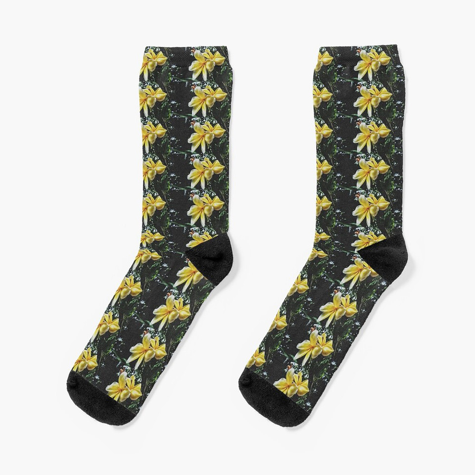 ($24.85) Stretchy Knit Crew Socks: Delicate Holds True