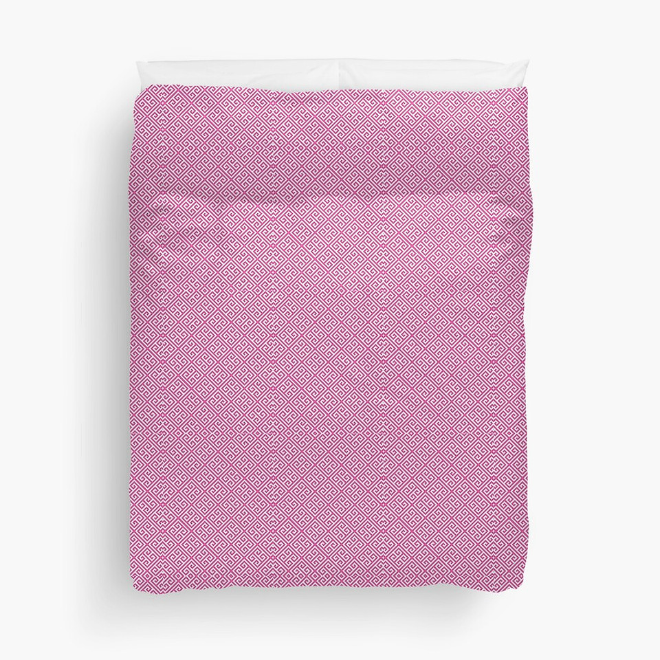 ($104.04-$120.77-$158.29 Twin-Queen-King) Duvet Cover: Pink Keys
