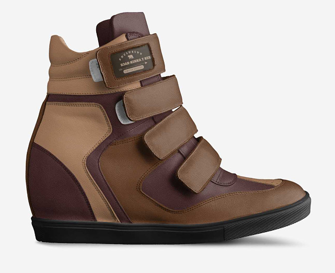 ($229) Velcro Wedge Sneakers: B3AR