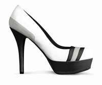 ($219) Striped Platform Pumps: R8RZ