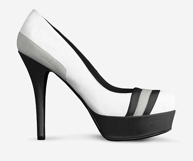 ($219) Striped Platform Pumps: R8RZ