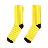 ($24.85) Stretchy Knit Crew Socks: Flying In Golden Sky