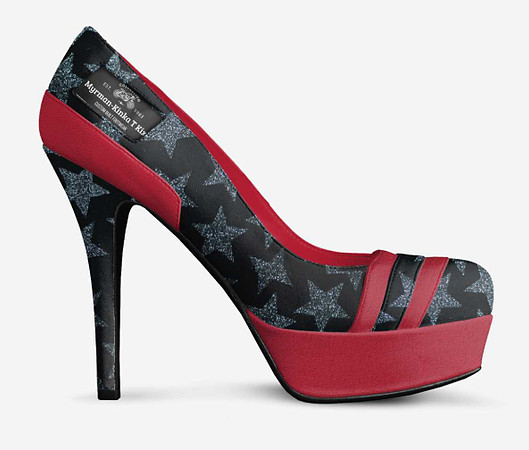 ($229) Striped Platform Pumps: Myrman