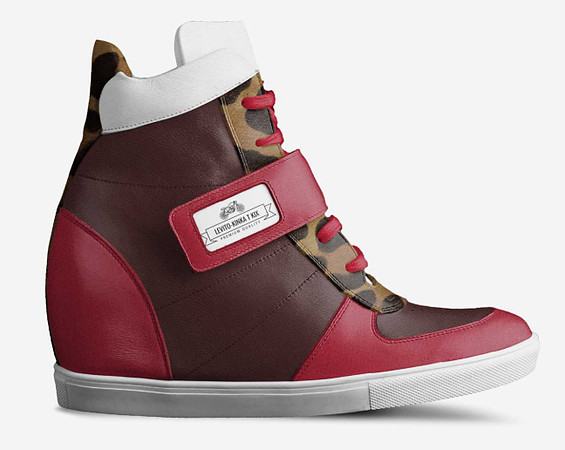 ($244) High Top Wedge Sneakers: Levito