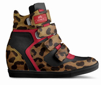 ($259) Velcro Wedge Sneakers: Levito