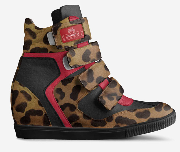 ($259) Velcro Wedge Sneakers: Levito
