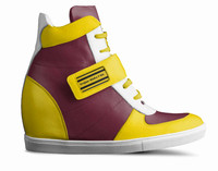 ($229) High Top Wedge Sneakers: Trojan