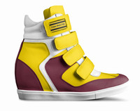 ($229) Velcro Wedge Sneakers: Trojan