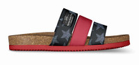 ($179) Striped Strap Sandals: Myrman