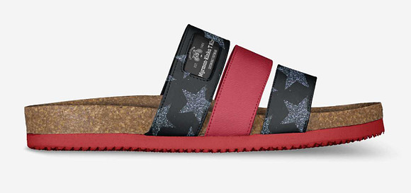 ($179) Striped Strap Sandals: Myrman