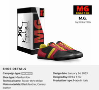 ($209) Indoor Soccer Style Striped Shoes: M.G.