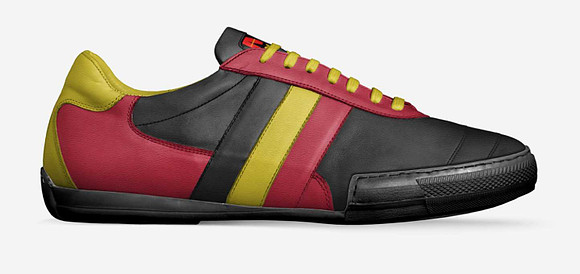 ($209) Striped Indoor Soccer Style Shoes: M.G.