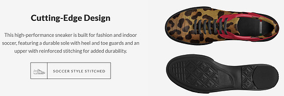 Indoor Soccer Style Stitched Shoes: Levito