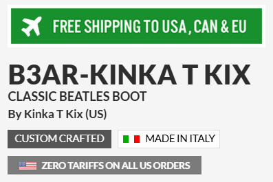 ($229) Classic Beatles Boots: B3AR