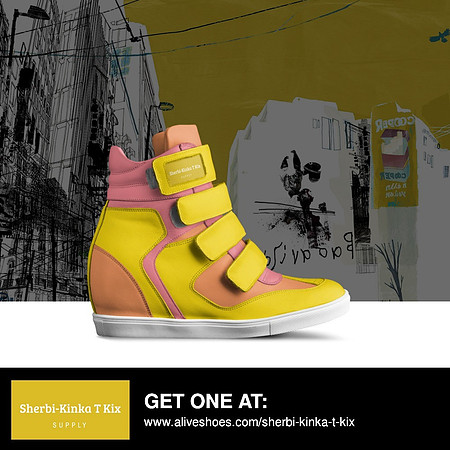 Velcro Wedge Sneakers: Sherbi