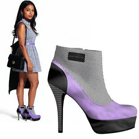 ($239) Ankle Boot Platform Stiletto Heels: Grapo