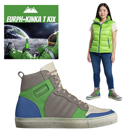 ($239) Retro Basketball High Tops: Eurph