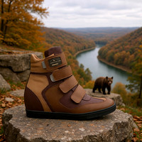 Velcro Wedge Sneakers: B3AR Brown