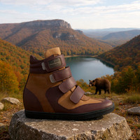 Velcro Wedge Sneakers: B3AR Cognac