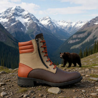 Zip Military Boots: B3AR Brown