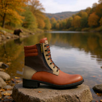 Zip Military Boots: B3AR Tobacco