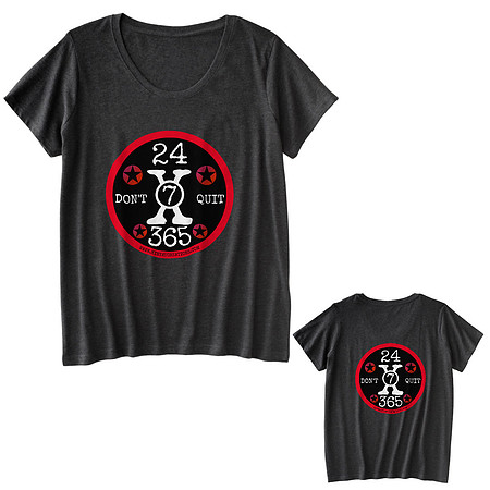 Womens Plus Size T-Shirt: 24x7x365 Don't Quit