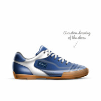 ($209) Soccer Stitch Styled Indoor Soccer Shoes: Pantha