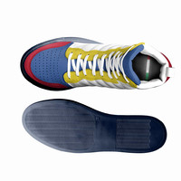 Retro Basketball High Top Shoes (Blue): Hawks