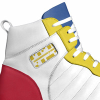 Retro Basketball High Top Shoes (Blue): Hawks