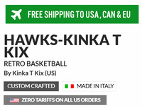 Retro Basketball High Top Shoes (Blue): Hawks