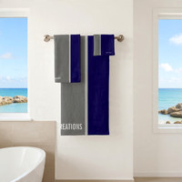 Bath Towel Set: Basic Blues