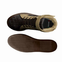 Basketball High Tops With Straps: KROX Tan