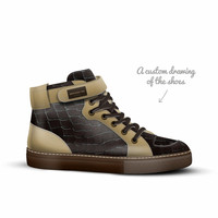 Basketball High Tops With Straps: KROX Tan