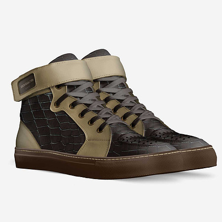 Basketball High Tops With Straps: KROX Tan