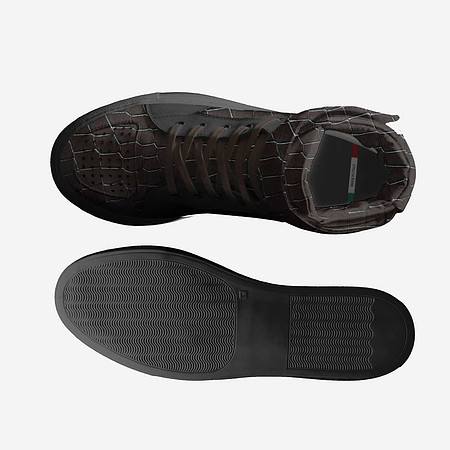 Basketball High Tops With Straps (Black): KROX