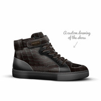 Basketball High Tops With Straps (Black): KROX
