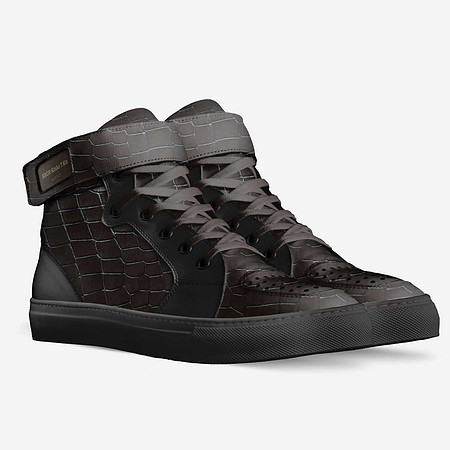 Basketball High Tops With Straps (Black): KROX