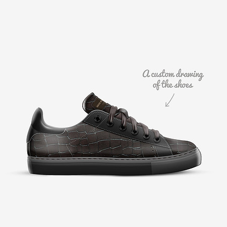 Tennis Low Top Sneakers: KROX Black