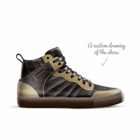 Retro Basketball High Tops (Tan): KROX
