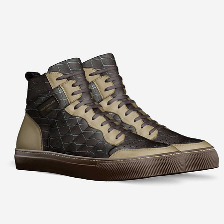 Retro Basketball High Tops (Tan): KROX