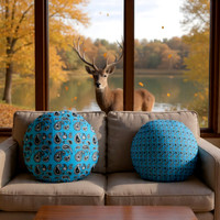 Paisly Playa: Polyester Round Pillow