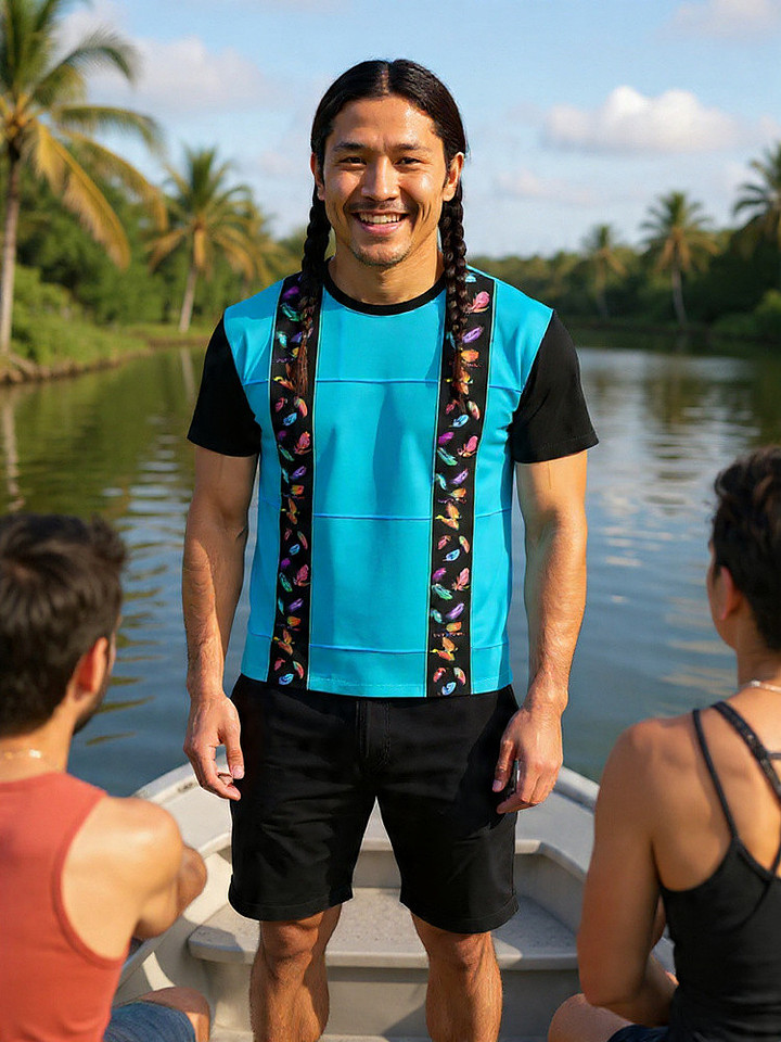 Feather Dancer: Graphic Print T-Shirt