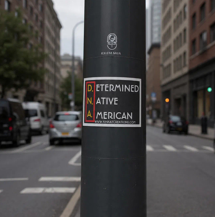 Sticker: D.N.A. Determined Native American