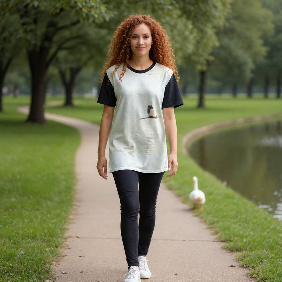 The Heron: Graphic Print T-Shirt